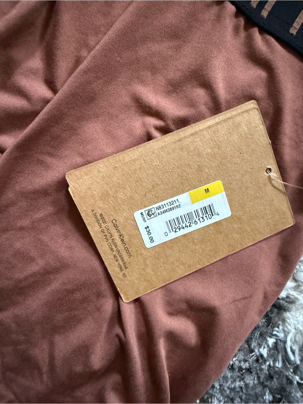 Calvin Klein Boxer Briefs - Copper Brown with Black Waistband - Picture 2 of 3